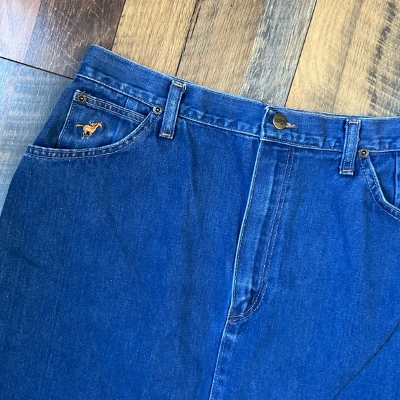 Vintage Wrangler No Fault Denim Jean Skirt 16 - runs small - Picture 3 of 7